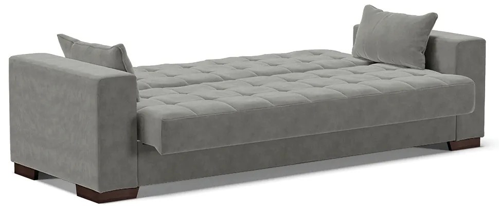 Sofá Cama Casal 3 Lugares 210cm Lisboa Suede Grafite  D03 - D'Rossi
