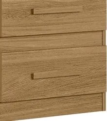 Mesa de Cabeceira Para Quarto 2 Gavetas Kit 2 Ares Z17 freijó - Mpozen