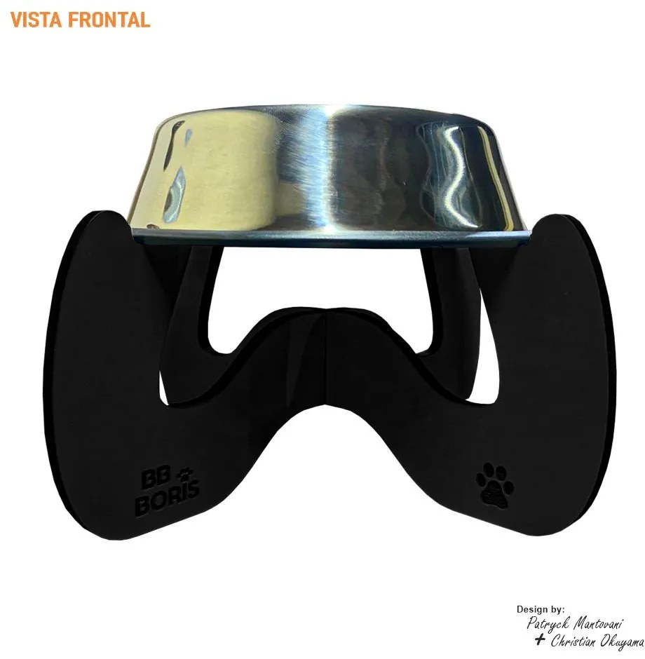 Comedouro Elevado Para Pets B600 Preto - Sheep Estofados - Preto