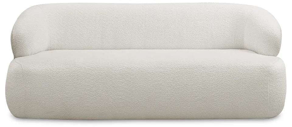 Sofá Decorativo 2 Lugares Charlote 180cm Sala de Estar Pés em Madeira Bouclê Off White G88 - Gran Belo