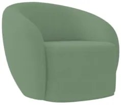 Poltrona para Sala de Estar Orgânica Kit com 2 Garbin Z08 Boucle Verde