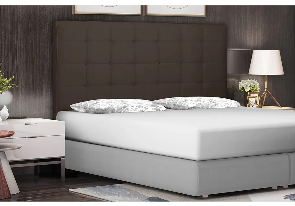 Cabeceira Verona Para Cama Box Solteiro 90 cm Suede Café - D'Rossi