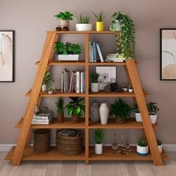 Kit 2 Estante Multiuso Decorativa 5 Prateleiras Stela A06 Freijó - Mpo