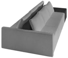Sofá Ilha Modular Living com Puff 342cm Georgia Z08 Boucle Grafite/Pre