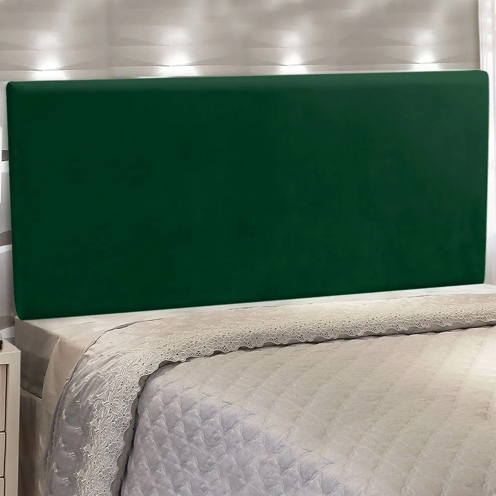 Cabeceira Painel Clean para Cama Box Casal 140 cm Suede M11- D'Rossi - Verde
