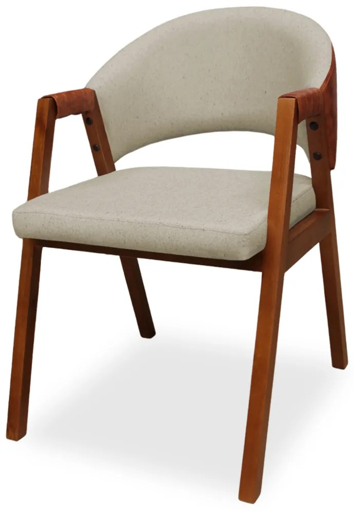 Poltrona Decorativa Suellen Linho Areia