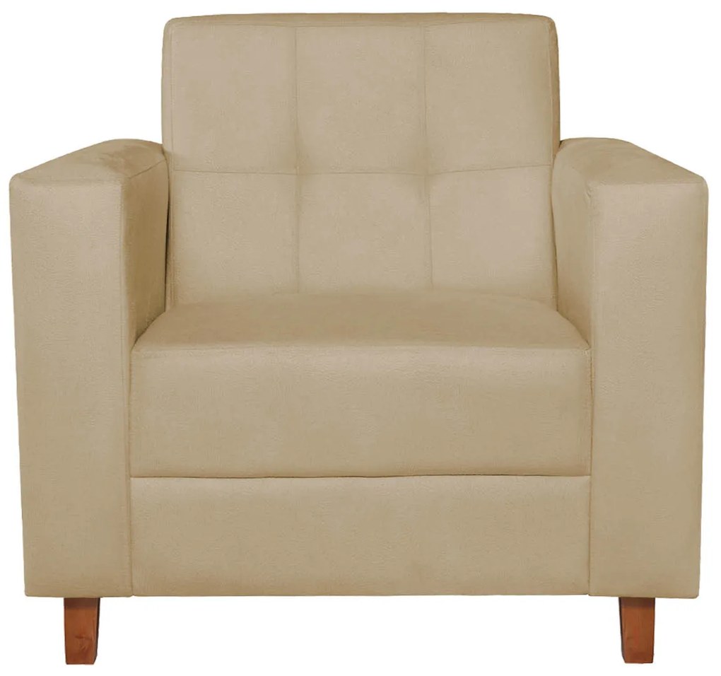 Kit Sofá 2 Lugares e 2 Poltronas Denver Corano Bege - ADJ Decor