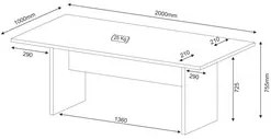 Mesa de Reunião ME4119 Branco - Tecno Mobili