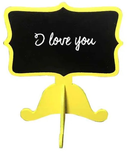 Placa Decorativa Amarela 11x8cm - D'Rossi