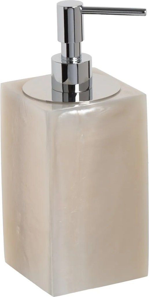 Porta Sabonete Líquido em Resina – Sottile Casa  Madrepérola - Cromado