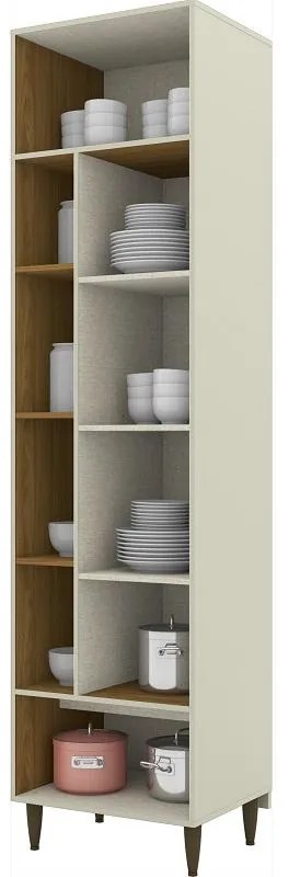 Paneleiro Cozinha Armário 1 Porta 6 Prateleiras MDF