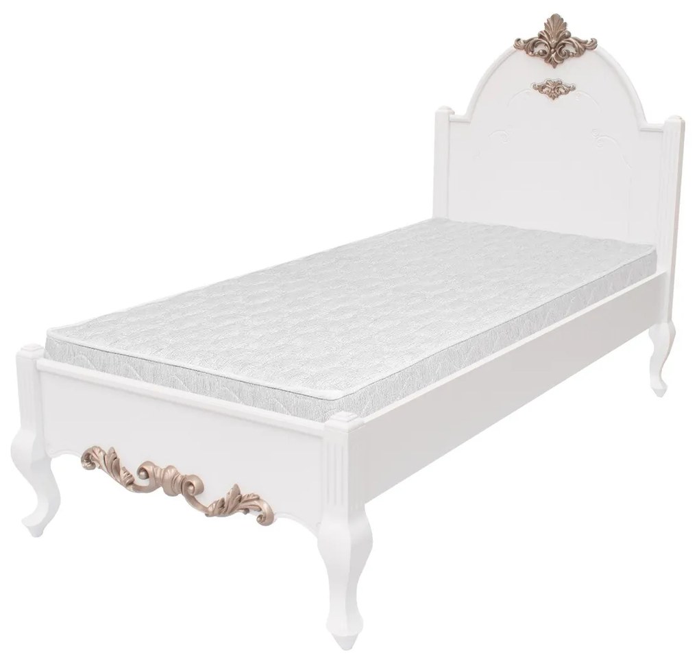 Cama Solteiro Provençal Lavanda - Branco com Fendi Lumiére Provençal Kleiner