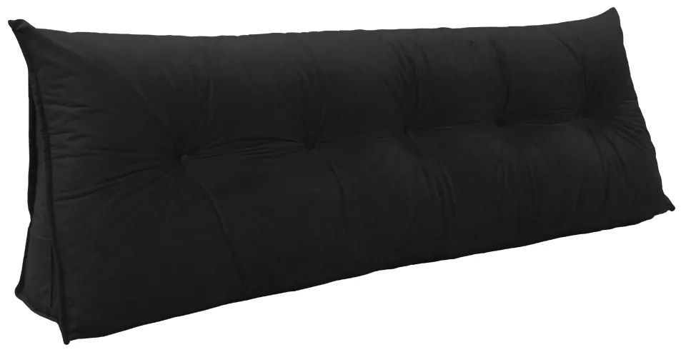 Kit Almofada Mel 1,60 + 2 Almofadas 40x40 Suede Preto