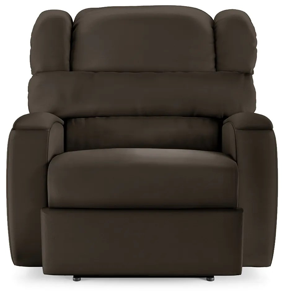 Poltrona do Papai Sala de Cinema Reclinável Kylie Power Touch Massagem USB PU Marrom G23