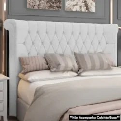 Cabeceira Cama Box Casal 140cm Dust Z37 Linho Cinza Claro - Mpozenato
