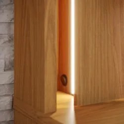 Estante Painel TV 75 Pol Com LED 200cm Mafra Freijó C05    - Mpozenato