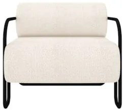 Poltrona Decorativa para Sala Industrial Kit 2 Kira Z08 Boucle Bege -