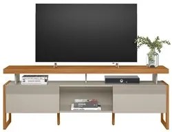 Rack Bancada de TV 70 Polegadas 2 Portas Agata L06 Nature/Off White -