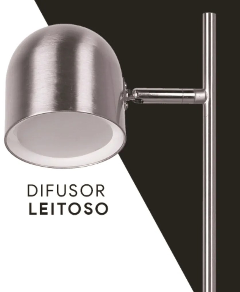 Luminaria Desklight Ø16X45,5X23,5Cm Led 8W 2800K-6500K - Usb - Alumini... (Cinza)