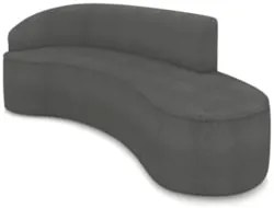 Sofá 4 Lugares 220cm Wendi e Poltrona Steve Boucle Grafite I01 - Mpoz