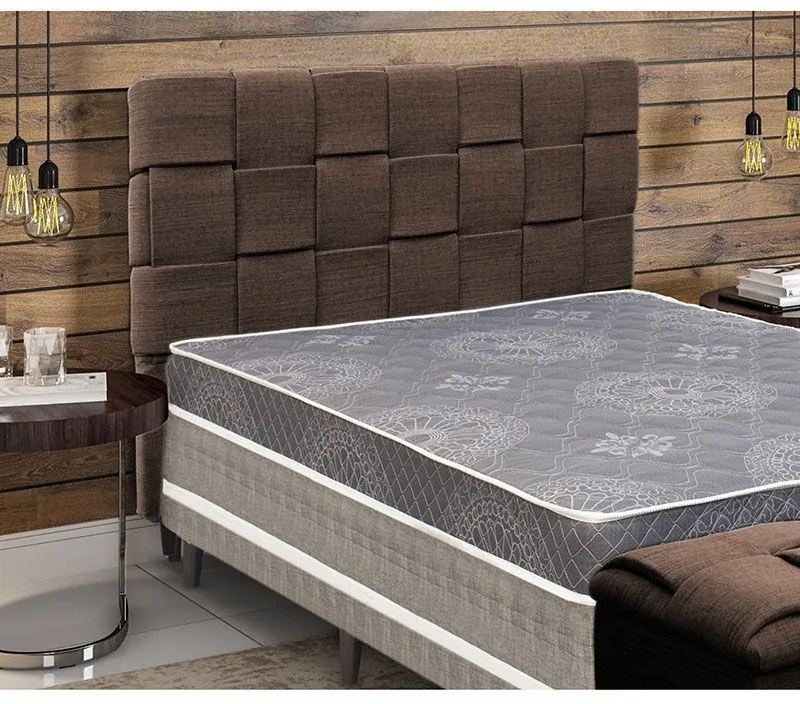 Cabeceira Cama Box Casal 140 cm Ravena Linho Marrom - Simbal - Marrom