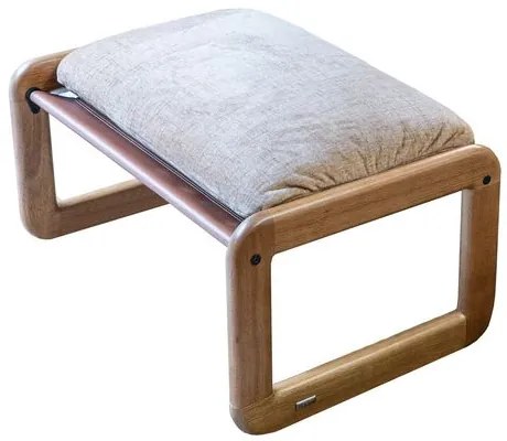 Puff Seiva Assento Recouro Caramelo e Almofada Fendi com Estrutura Amendoa - 72256 Sun House