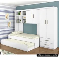 Quarto Infantil Modulado 4 Portas Com Bicama Chiara Branco - Phoenix