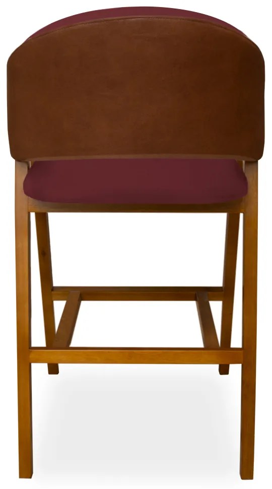 Banqueta Suellen Compose Couríssimo Whisky / Bordô
