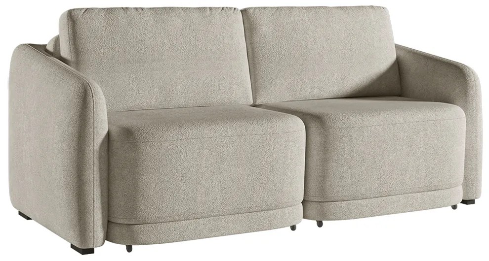 Sofá Cama Modulado Retrátil e Reclinável Decorativo Varsóvia 176cm Bouclê Bege G33 - Gran Belo