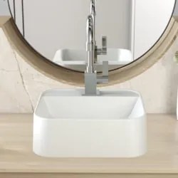 Cuba Pia Para Banheiro Quadrada 32cm Ágata C08 Cinza - Mpozenato