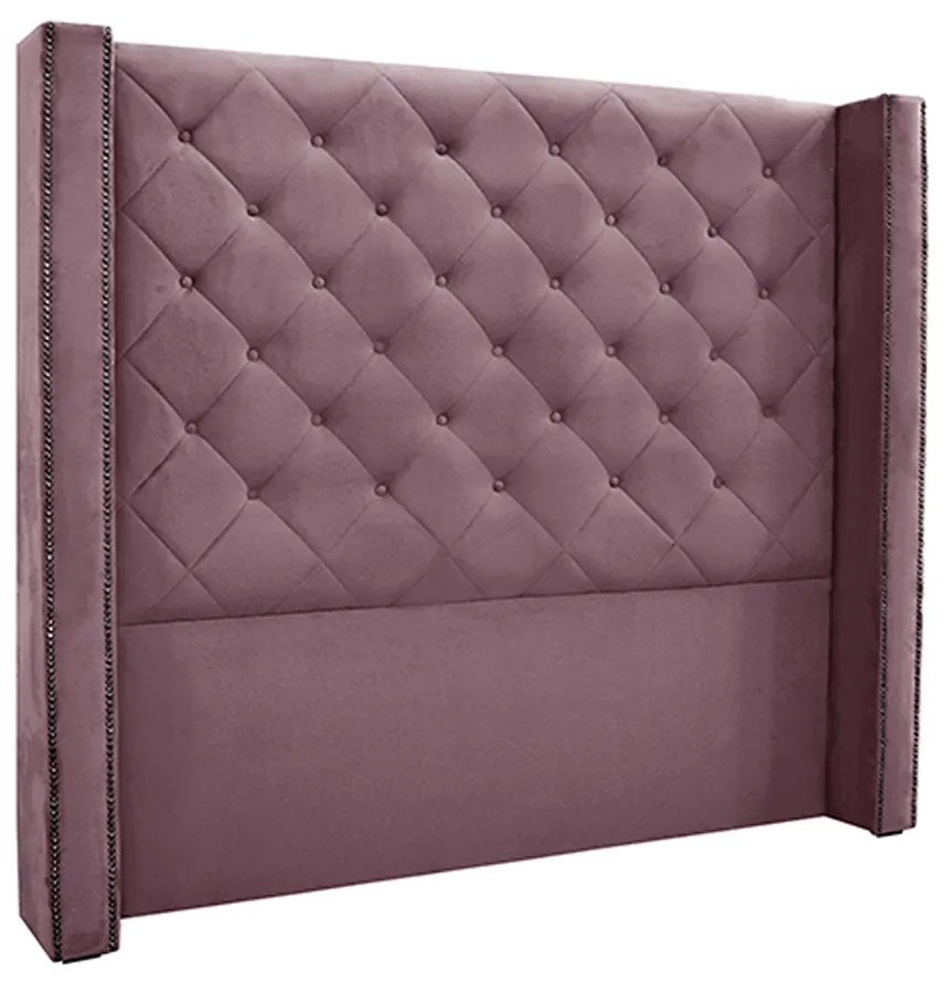 Cabeceira Decorativa Queen Size 1,84M Loewe Veludo Uva G63 - Gran Belo
