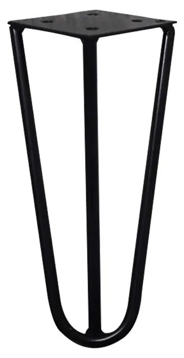 Pé de Metal 15 CM Hairpin Legs Mesas de Centro Puffs Preto G41