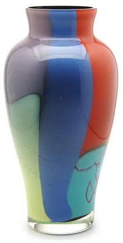Vaso 51 MS Lascas Coloridas Murano Cristais Cadoro