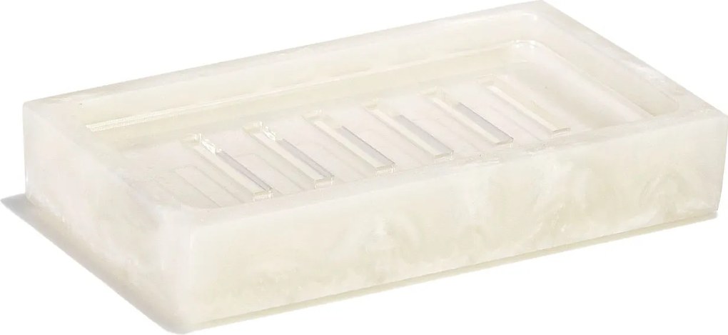 Saboneteira de Mesa Box Resina Madrepérola - Acrílico Cristal