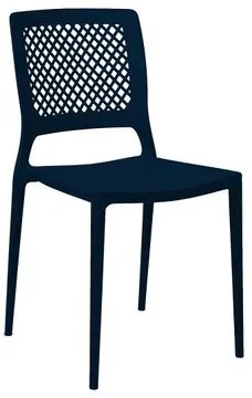 Cadeira Empilhável Vênus Azul Marinho em Polipropileno Acrilys