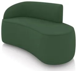 Sofá 2 Lugares Para Sala 140cm Orgânico Wendi Veludo Verde I01 - Mpoz