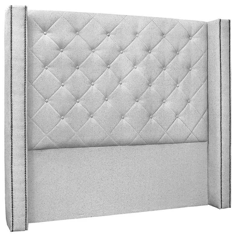 Cabeceira Cama Box King 195 cm Vicenza Linho S04 - D'Rossi - Grigio