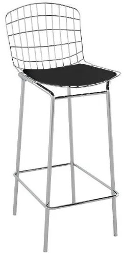 Kit 4 Banquetas Cadeira Bertóia Cromado Alta Aramado Luxo