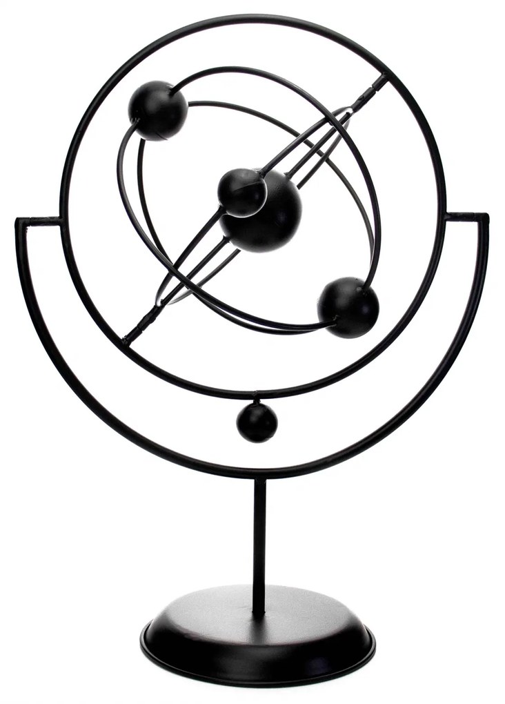Escultura Decorativa Globo Átomo Molecular 50x38x19,5 Cm - D'Rossi