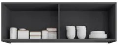Armário de Cozinha Aéreo 118cm 4 Portas Monna Grafite Z34     - Mpozen