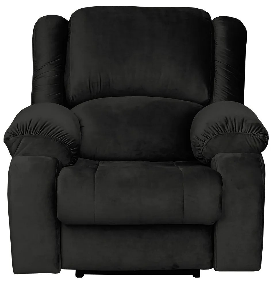 Poltrona do Papai Reclinável Manual Magnum Veludo Marrom G23 - Gran Belo