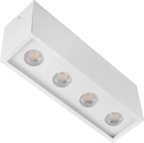 Plafon De Sobrepor Alumínio 19,5x5,5cm Piccolo - BRANCO
