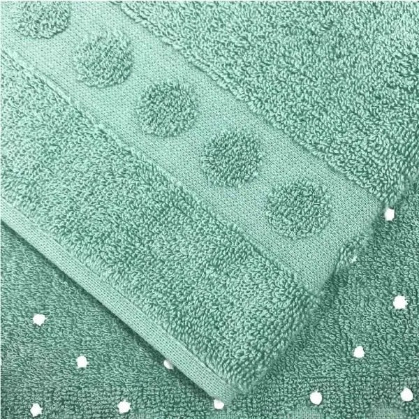 Jogo com 5 toalhas de piso com Antiderrapante Verde