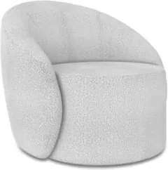 Sofá 2 Lugares 140cm Wendi e Poltrona Steve Boucle Cinza I01  - Mpozen