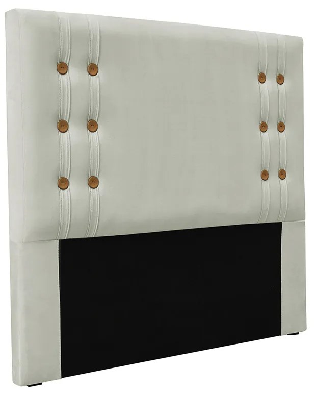 Cabeceira Cama Box Casal 140 cm Gênova Veludo S04 - D'Rossi - Prata