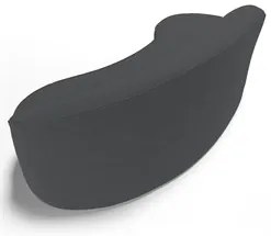 Sofá Living  2 Lugares 180cm Braço Direito Mozart D06 Veludo Cinza - M