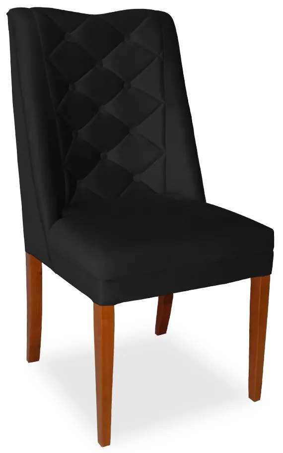 Kit 4 Cadeiras de Jantar Micheli Suede Preto