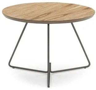 Mesa Lateral Danbi Tampo Cinamomo Base Chocolate Leve 35cm - 77250 Sun House