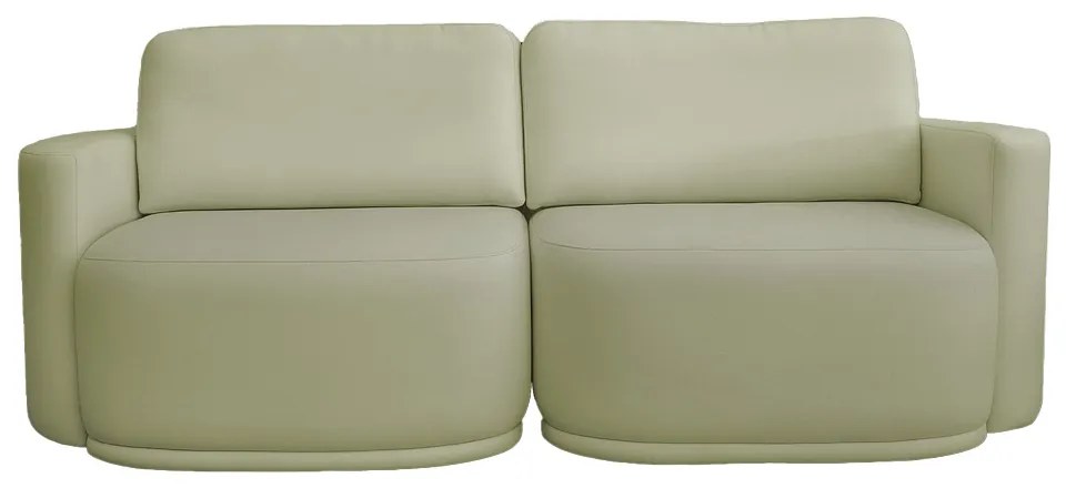 Sofá 2 Lugares Orgânico 194cm Modulado para Sala Brumma Bouclê  K01 - D'Rossi - Verde