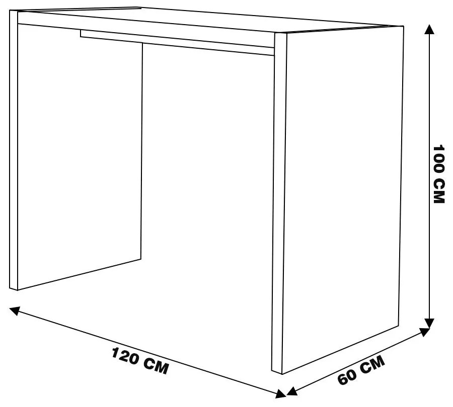 Balcão para Cozinha Flauer com Gravura Madeira Maciça Rustic Brown G54 - Gran Belo
